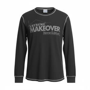 🛠️ Vintage Extreme Makeover Home Edition L/S Thermal Waffle Crew Shirt Large